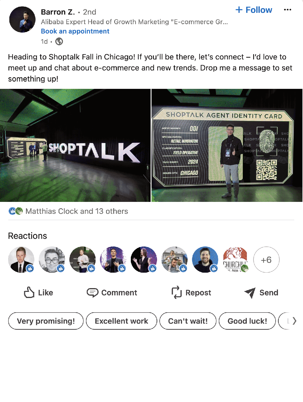 Heading to Shoptalk Fall in Chicago! If you’ll be there, let’s connect – I’d love to meet up and chat about e-commerce and new trends.